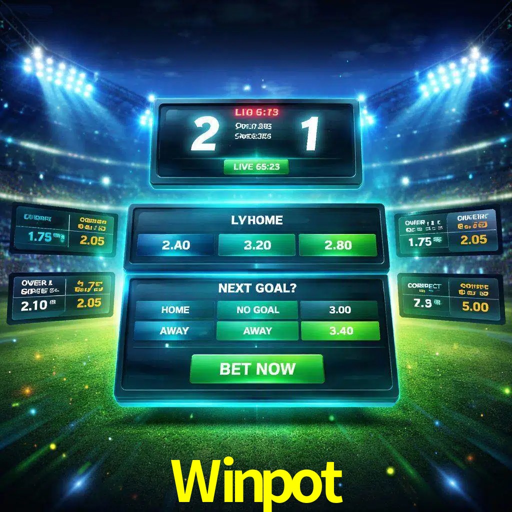 Vista de apuestas en vivo Winpot durante un partido en curso