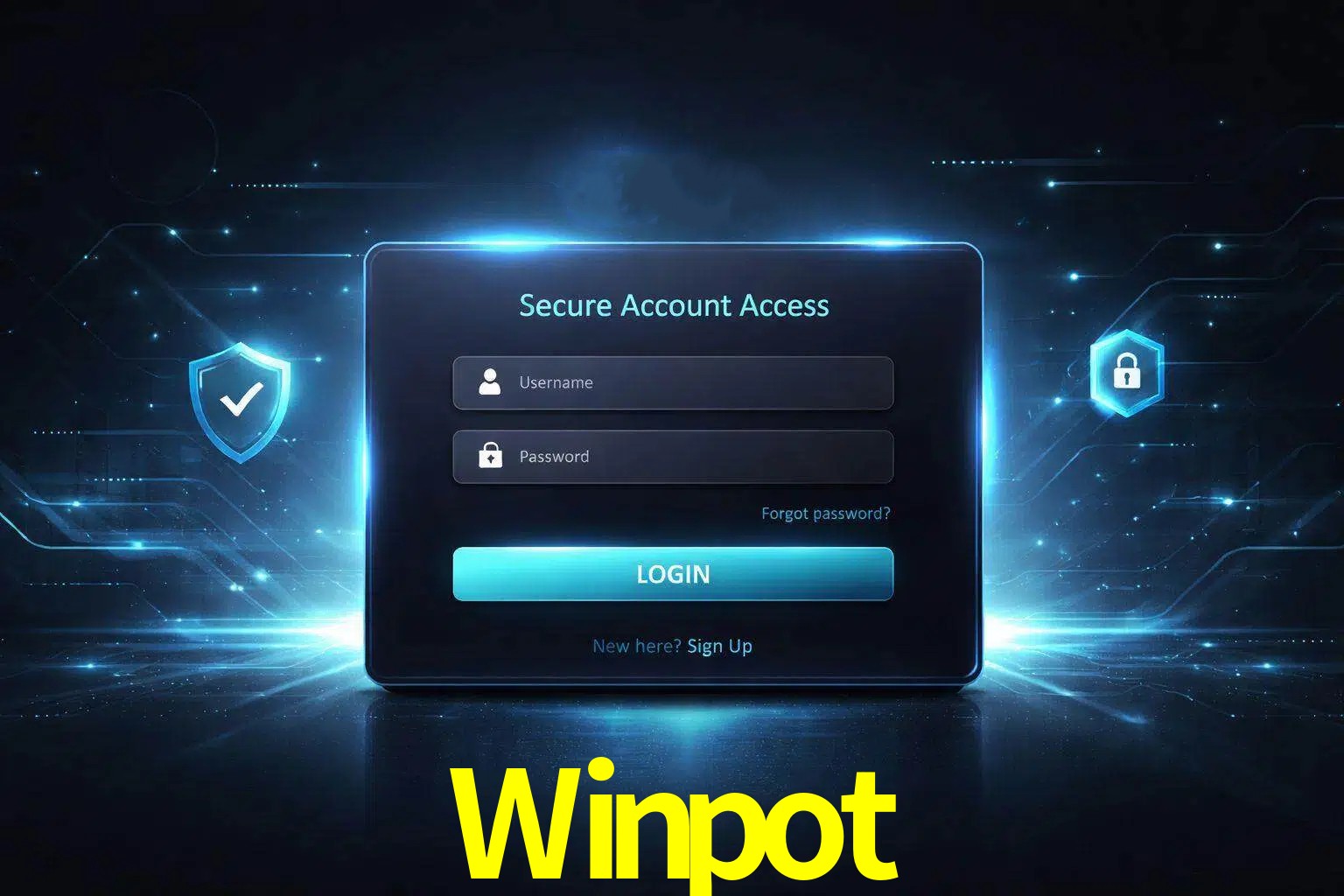Pantalla de inicio de sesión de cuenta Winpot para usuarios en México